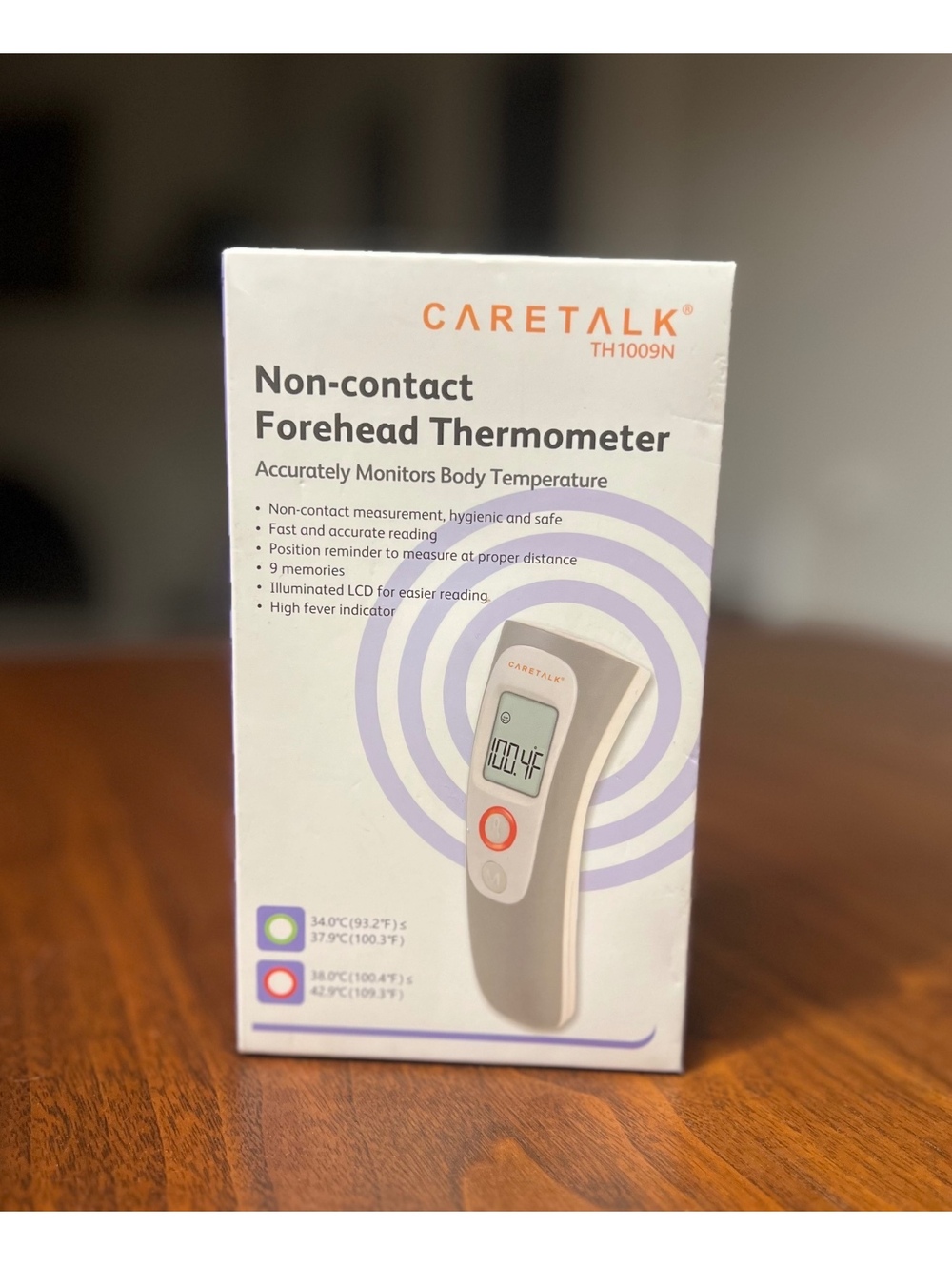 CareTalk Non-Contact Infrared Forehead Thermometer TH1009N New